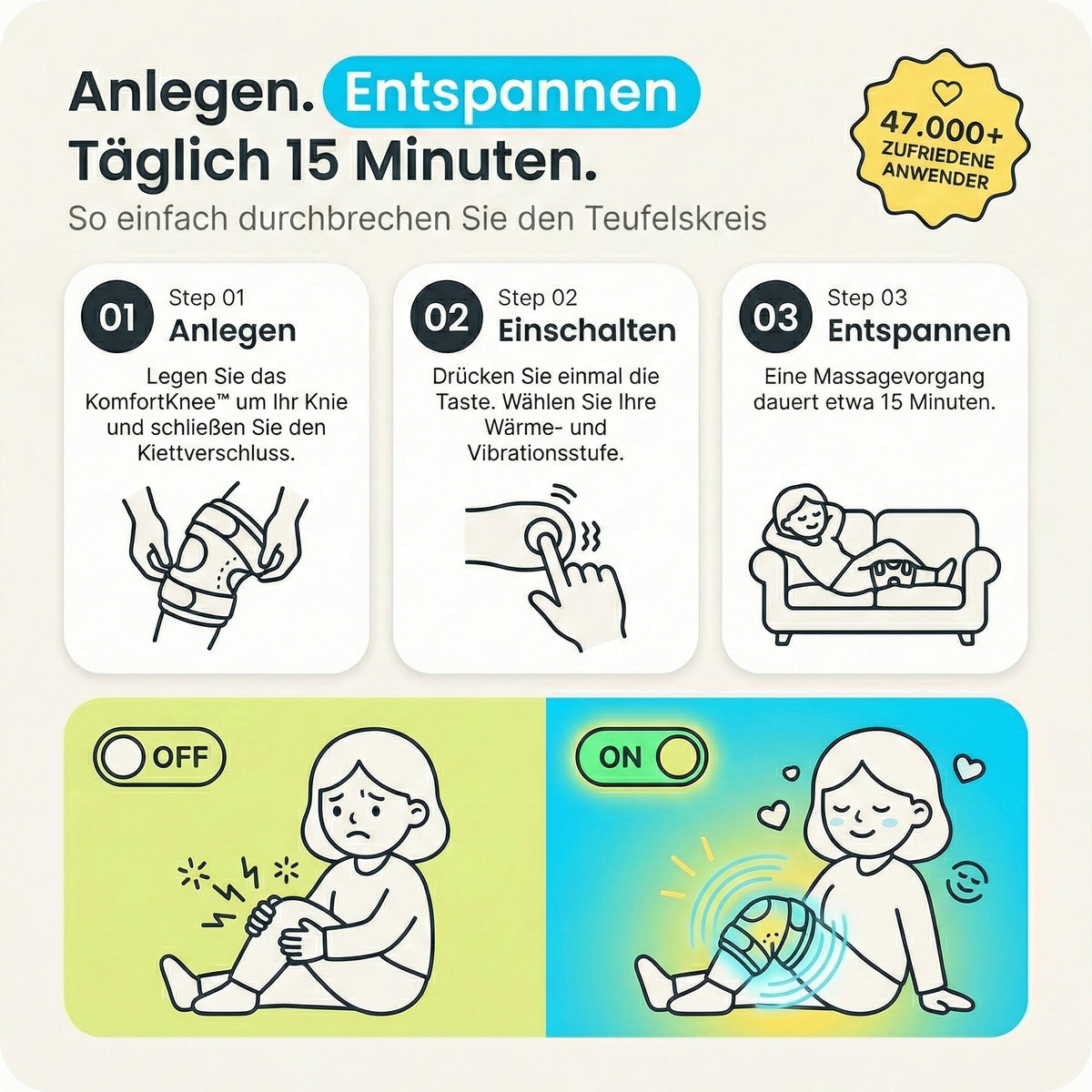 KomfortKnee™ Knie-Massagegerät